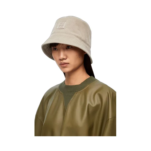 Patch bucket hat in corduroy