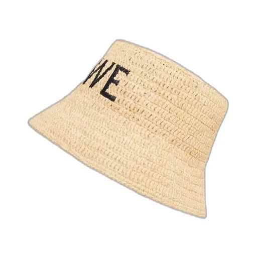 Bucket hat in raffia