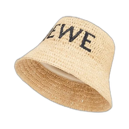 Bucket hat in raffia