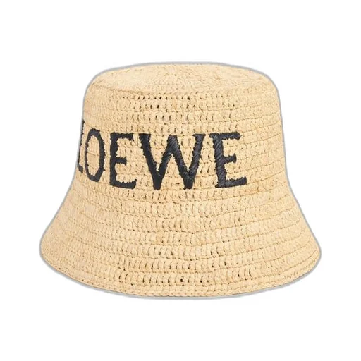 Bucket hat in raffia