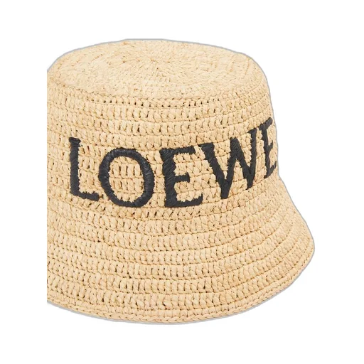 Bucket hat in raffia