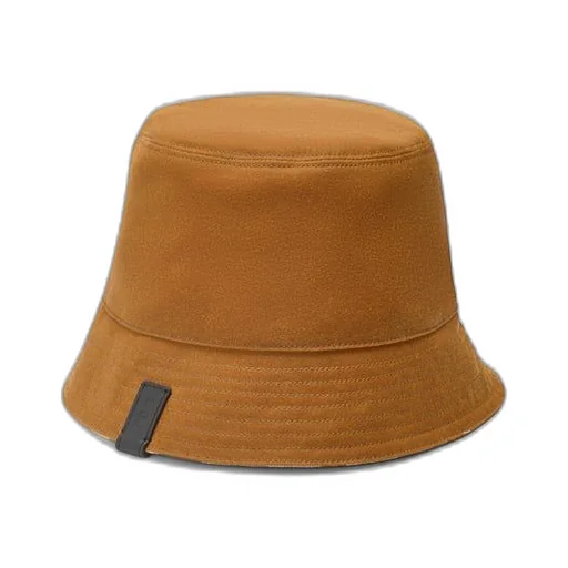 Reversible bucket hat in waxed canvas and tartan