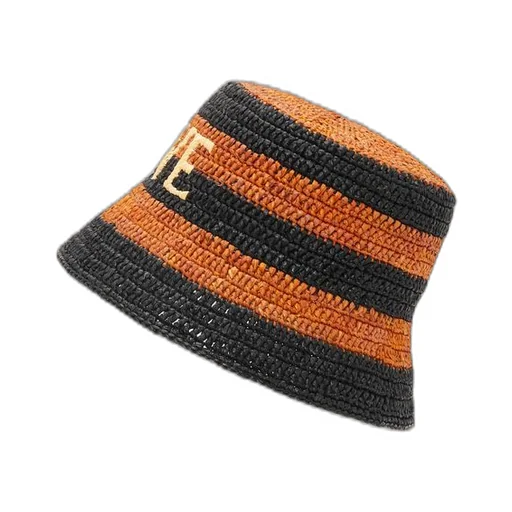 Bucket hat in raffia