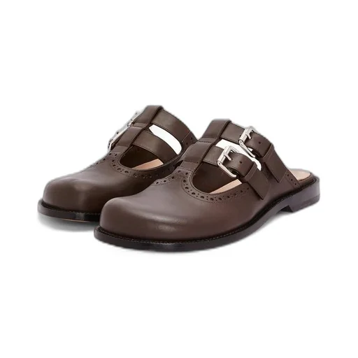 Campo Mary Jane mule in waxed calfskin