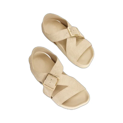 Ease sandal in brushed calfskin