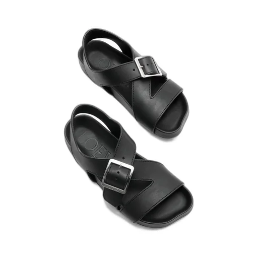 Ease Buckle sandal in vegetal calfskin