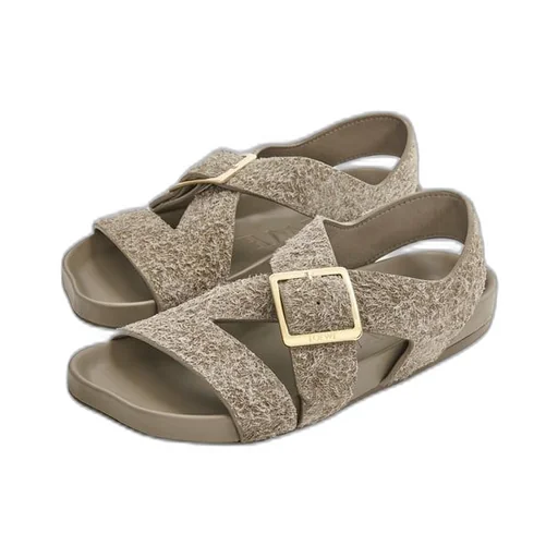 Ease Buckle sandal in brushed suede