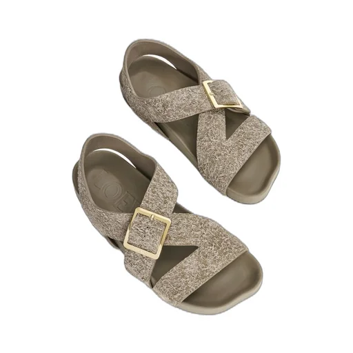 Ease Buckle sandal in brushed suede