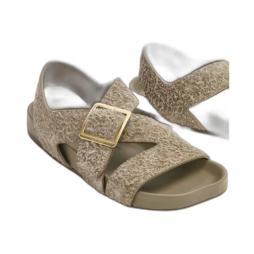 Ease Buckle sandal in brushed suede
