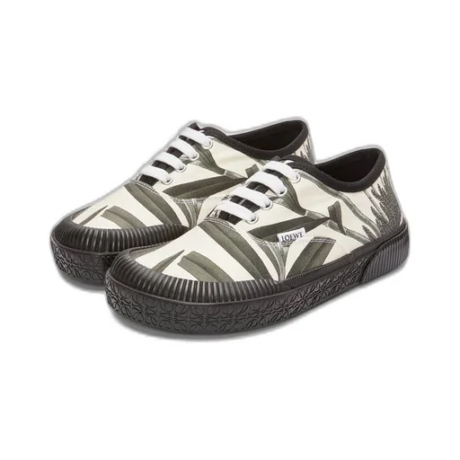 Terra Vulca lace-up sneaker in printed canvas