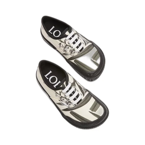 Terra Vulca lace-up sneaker in printed canvas
