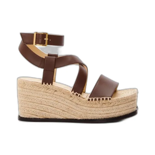 Petal espadrille sandal in calfskin