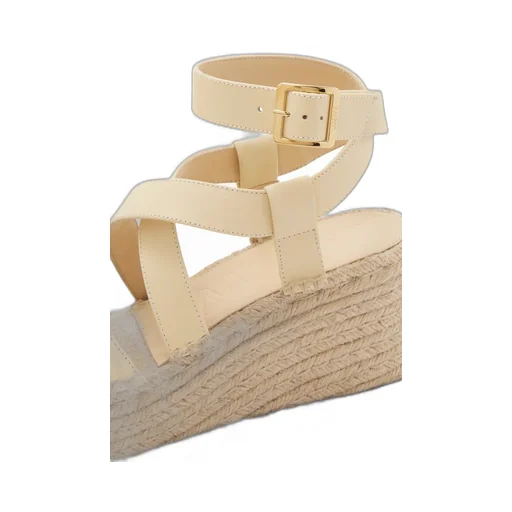 Petal espadrille sandal in calfskin