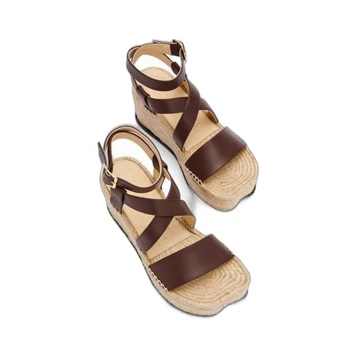 Petal espadrille sandal in calfskin