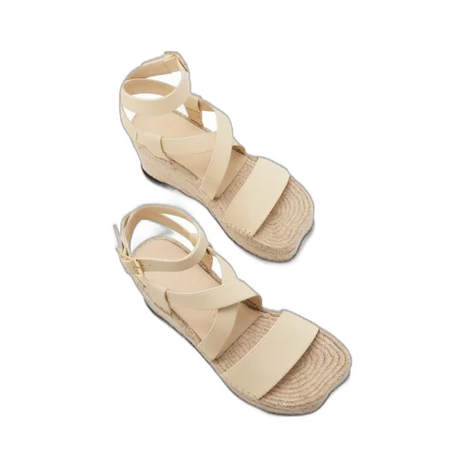 Petal espadrille sandal in calfskin