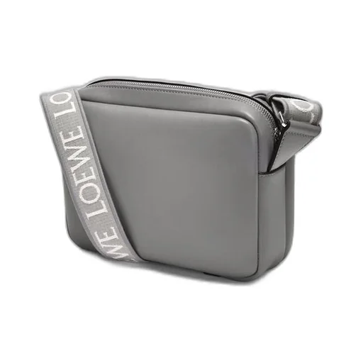 XS Military messenger bag in supple smooth calfskin and jacquard