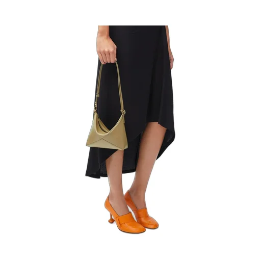 Puzzle Fold pouch in shiny nappa calfskin