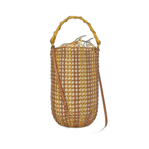 Bucket Mesh bag in calfskin