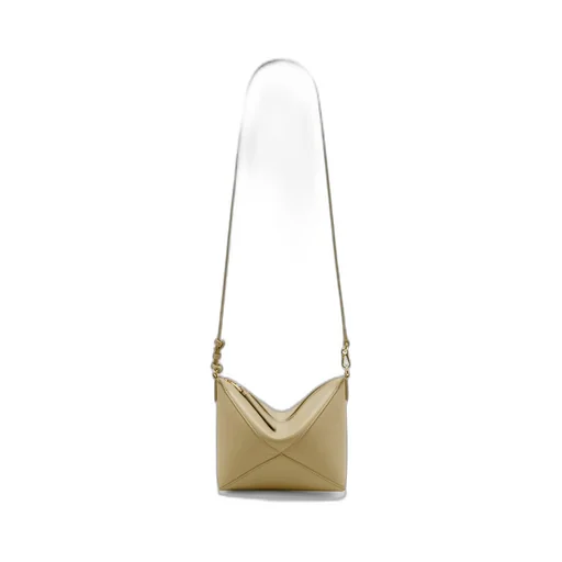 Puzzle Fold pouch in shiny nappa calfskin