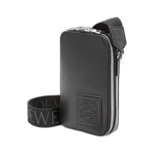 Vertical Crossbody Pocket in satin calfskin