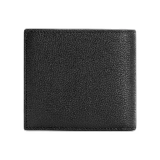 Bifold coin wallet in soft grained calfskin