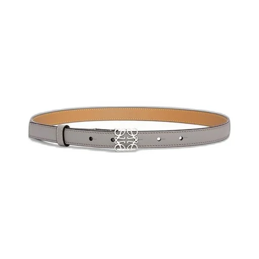 Anagram belt in soft grained calfskin and brass
