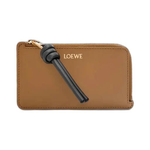 Knot coin cardholder in shiny nappa calfskin