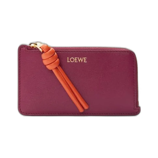 Knot coin cardholder in shiny nappa calfskin