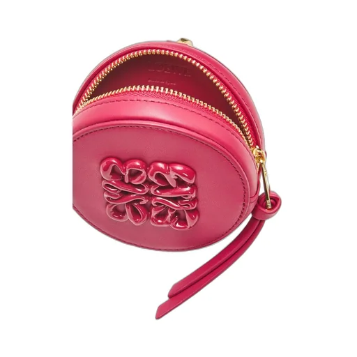 Inflated Anagram cookie charm in silk calfskin
