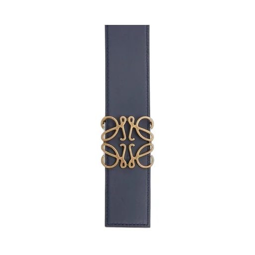 Reversible Anagram belt in soft grained calfskin and smooth calfskin