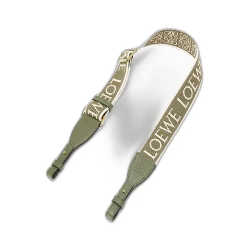 Anagram loop strap in jacquard and calfskin