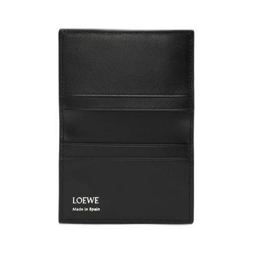 Slim bifold cardholder in shiny nappa calfskin