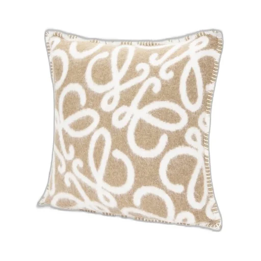 Anagram cushion in alpaca and wool