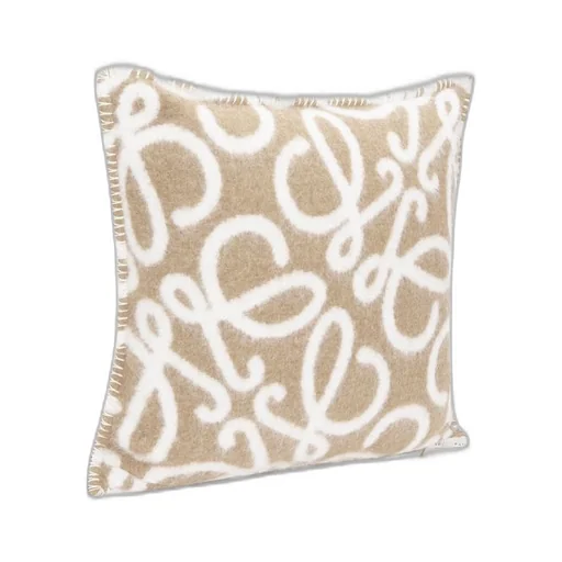 Anagram cushion in alpaca and wool