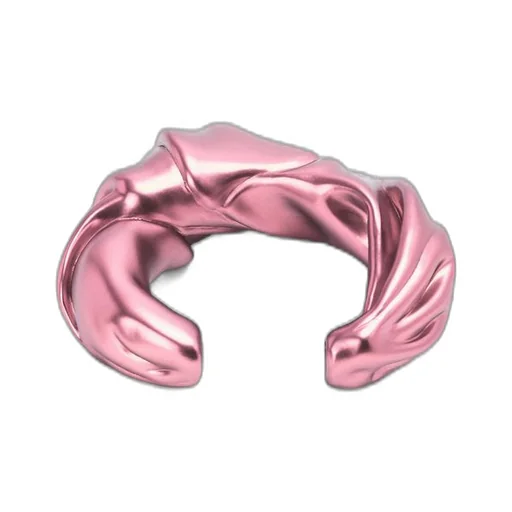 Large nappa twist cuff in sterling silver