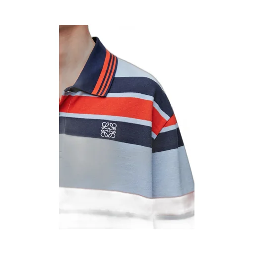Oversized fit Polo in cotton and linen