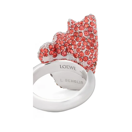 Glitter Fragment ring in sterling silver and crystals
