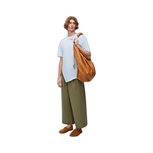 Asymmetric T-shirt in cotton blend