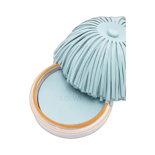 Small tassel box in ceramic and calfskin