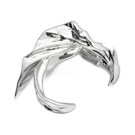 Pleated Fan cuff in sterling silver