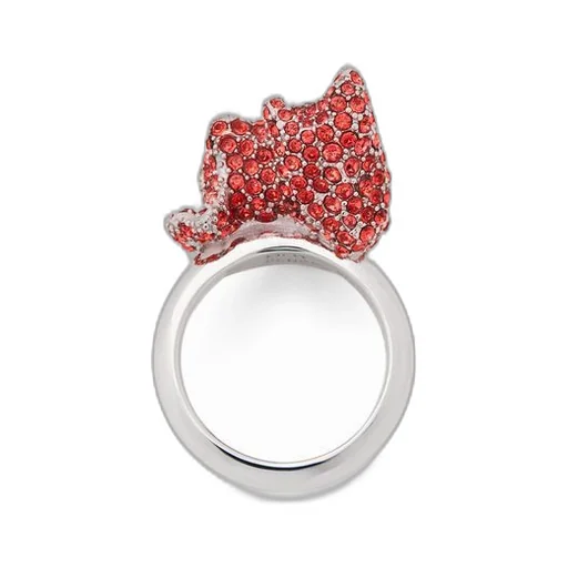 Glitter Fragment ring in sterling silver and crystals
