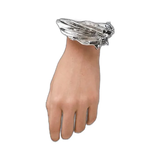 Pleated Fan cuff in sterling silver