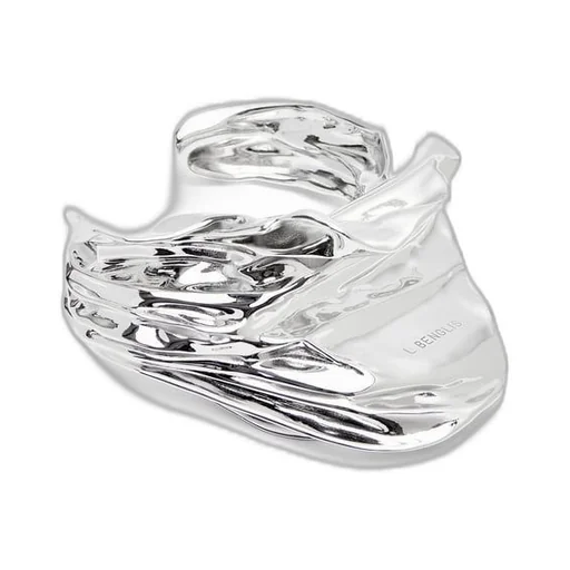 Pleated Fan cuff in sterling silver