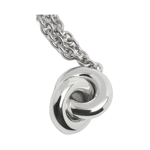 Donut single link necklace in sterling silver