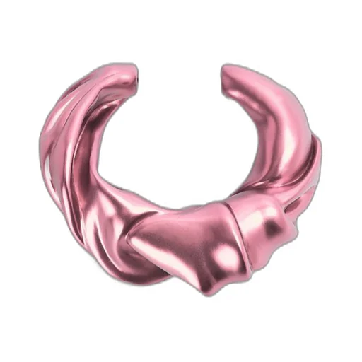 Large nappa twist cuff in sterling silver