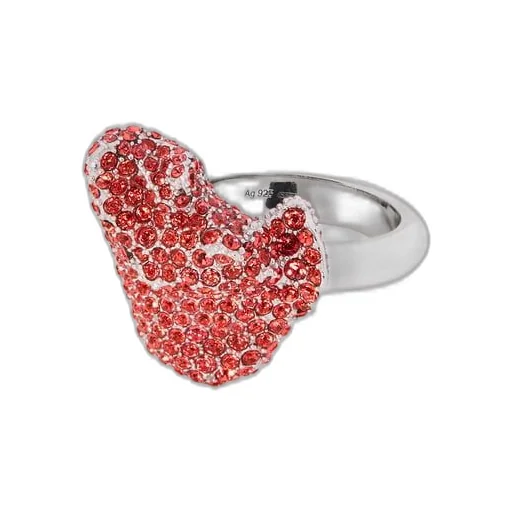 Glitter Fragment ring in sterling silver and crystals
