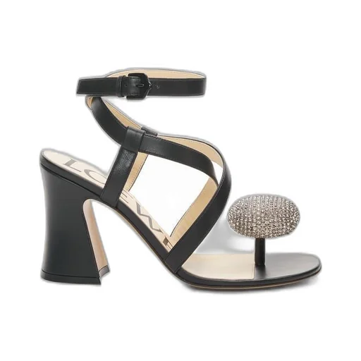 Calle Pebble sandal in lambskin and rhinestones