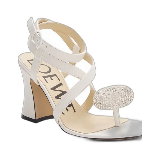 Calle Pebble sandal in lambskin and rhinestones
