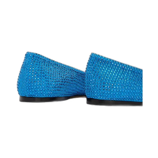 Toy ballerina in suede and allover rhinestones