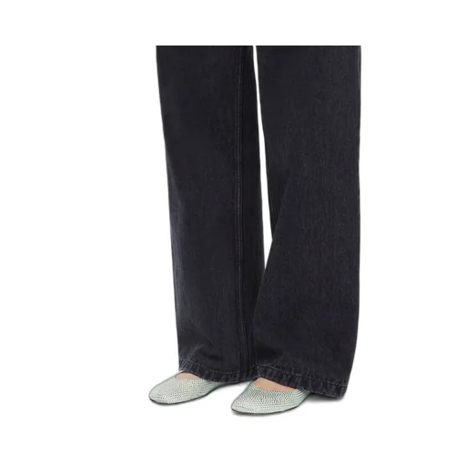 Toy Ballerina In Calf Suede And Allover Rhinestones